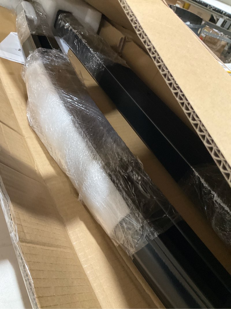 Condition photo showing Good Condition for happybuy 4-step handrail fits 1 or 4 steps matte black stair rail wrought iron handrail with installation kit hand rails for outdoor steps