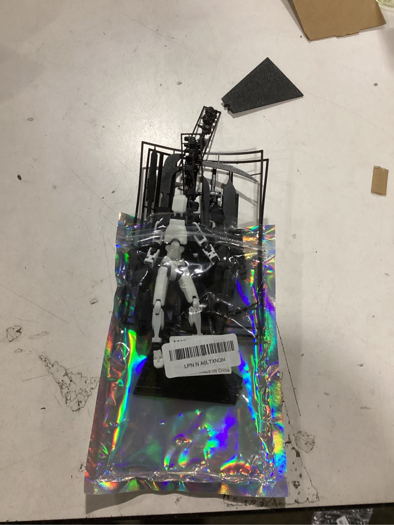 Condition photo showing Good Condition for Titan 13 Action Figure Set (Assembly Completed), 3D Printed Multi-Jointed Movable T13 Lucky13 Dummy Mobile Robot, Nova 13 Action Figures Desktop Decorations for Game Lovers Toy (White/Black) Black White Chivalrous