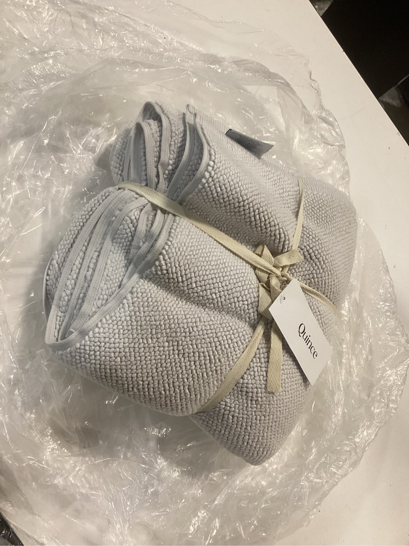 Condition photo showing New/Like New for turkish ribbed quick dry bath towel (set of 2) silver