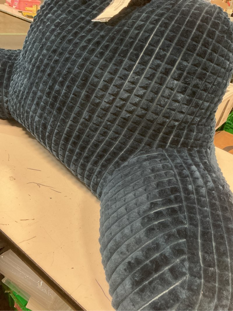 Condition photo showing Good Condition for a nice night reading pillow bed wedge large adult children backrest with arms back support for sitting up in bed/couch for lounging bedrest,waffle stereoscopic design,navy navy large