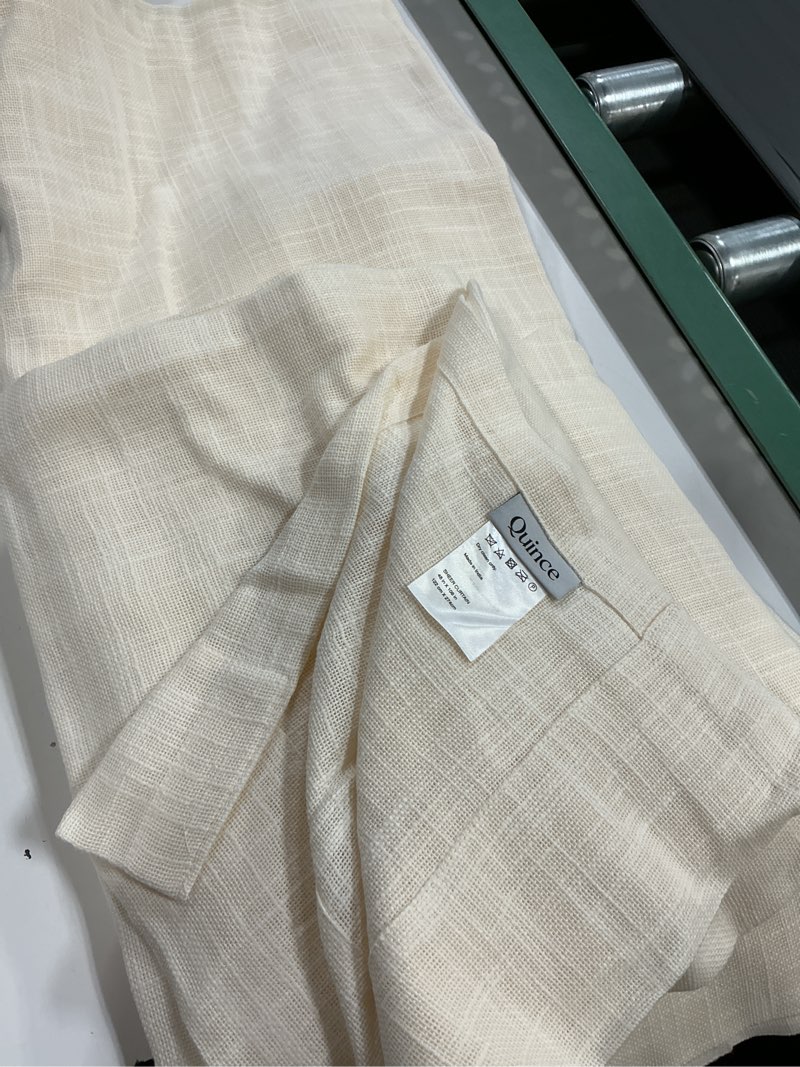 Condition photo showing As Is for (48x108, color natural)cotton slub curtain(quince)