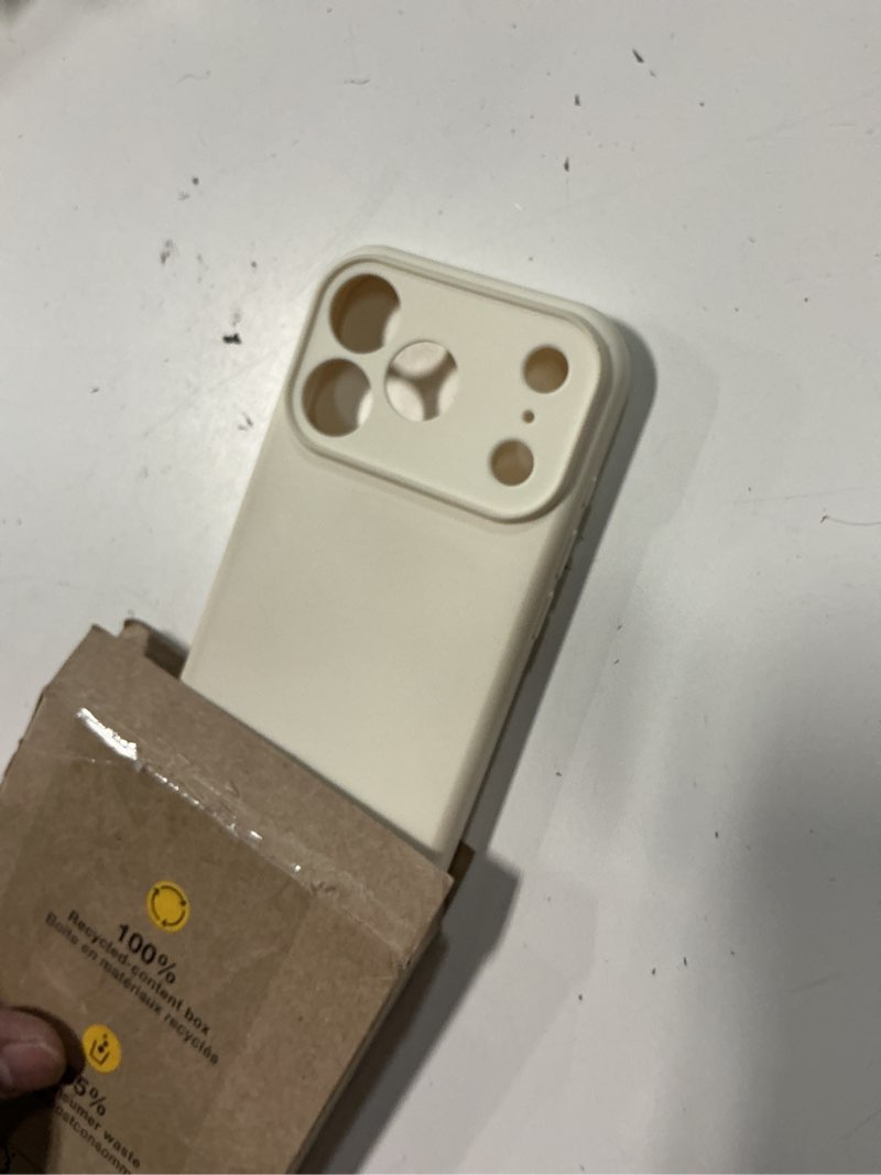 Condition photo showing Good Condition for otterbox iphone 17 pro figura series case - crema white - aesthetic, silicone phone cases, protective minimalist design, magsafe iphone case with camera protection white iphone 17 pro