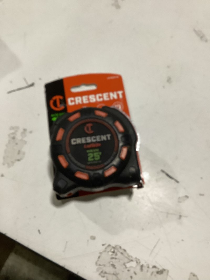 Condition photo showing New/Like New for crescent lufkin shockforce nite eye 25-ft magnetic tape measure