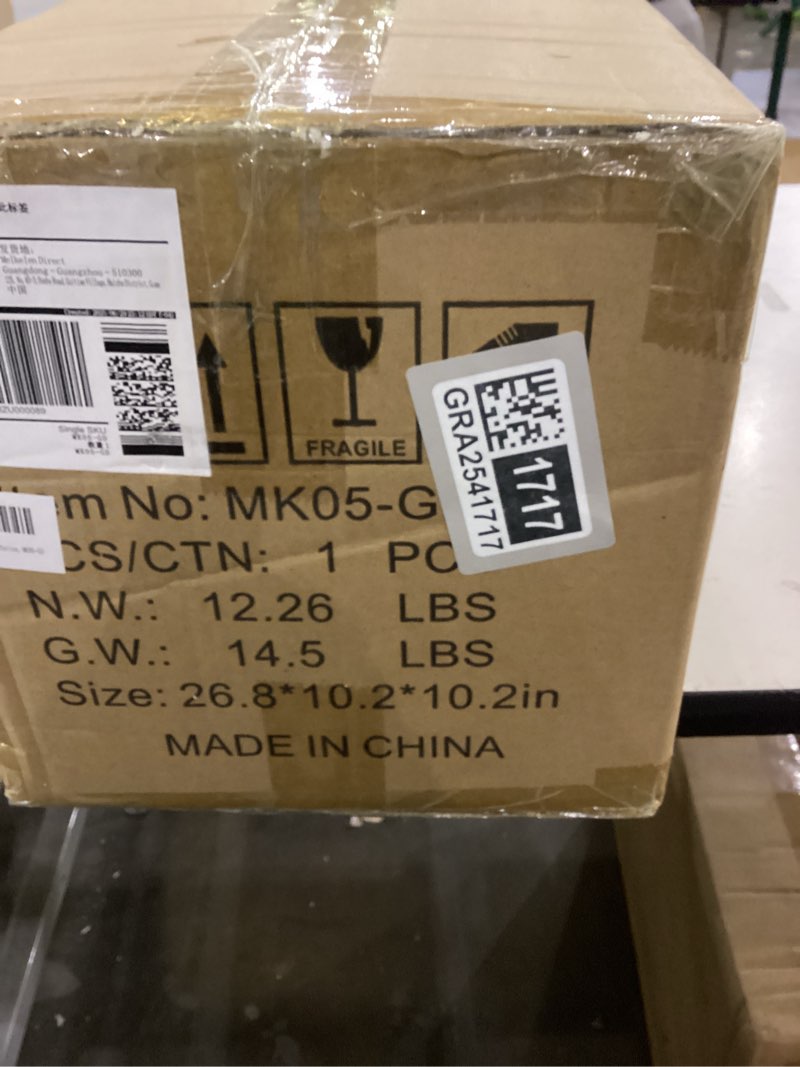 Condition photo showing New/Like New for Modern Gold Ceiling Fans with Lights and Remote Control, White Wood Color Blades, 48 Inch Indoor/Outdoor Ceiling Fans for Living Room, Bedroom, Covered Patios, MK05-GD