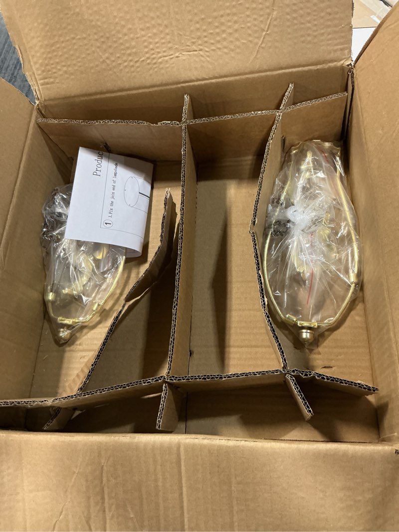 Condition photo showing As Is for (Incomplete)White Extra Large Lamp Shades Set of 2, 16\" Top X 16\" Bottom X 12\" High For Floor Lamps,Thickened Linen Lampshade Replacement, Spider Fitter, Lamp Harp Included Easy Assembly Required