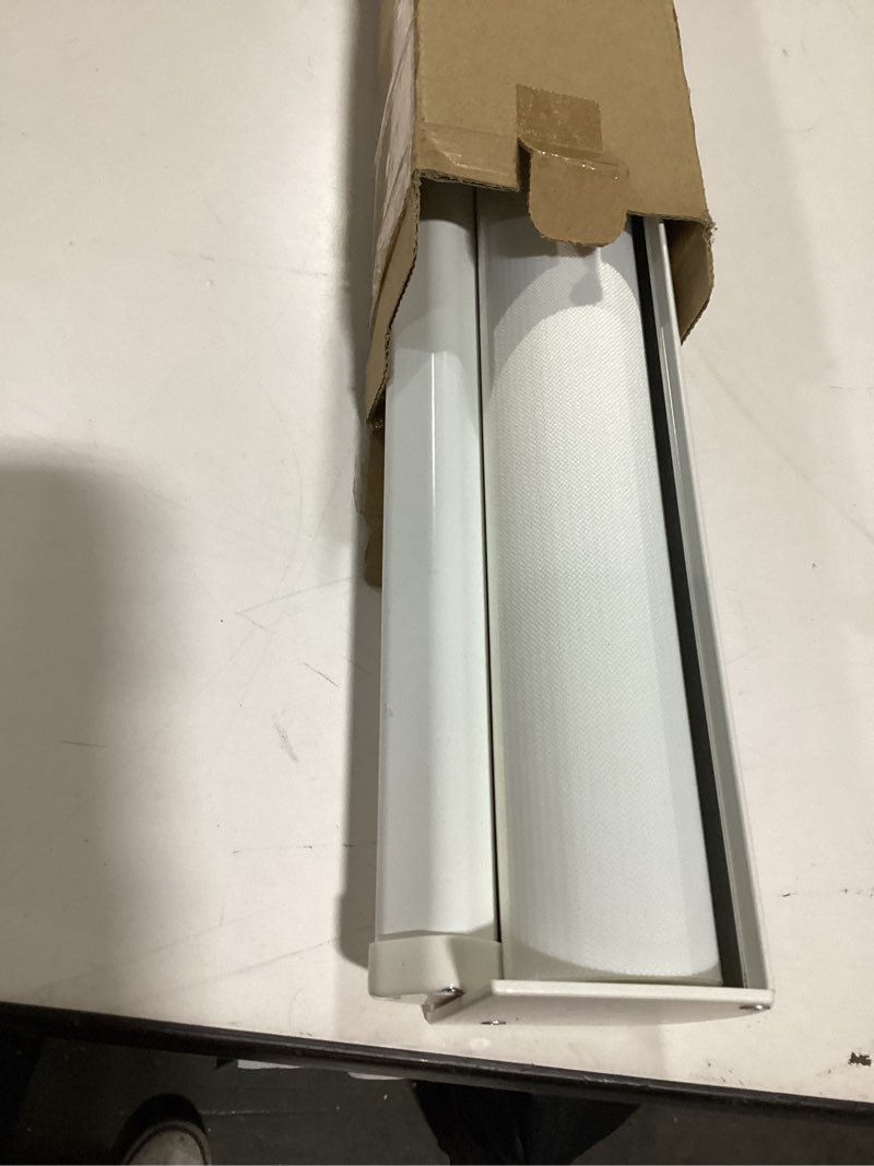 Condition photo showing Good Condition for ChrisDowa Cordless Zebra Blinds for Windows, Dual Layer Free-Stop Light Filtering Window Roller Shades, Pull Down Privacy Zebra Shades for Home, Office, Bedroom, Door (20" W x 72" H, White) 20"W x 72"H White