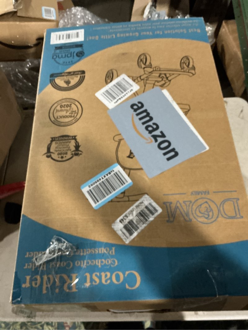 Condition photo showing Good Condition for Dream On Me Coast Rider Travel Stroller, Lightweight & Compact Baby Stroller, Theme Park Approved, Book-Folding Design, Adjustable Handle, Soft-Ride Wheels, Converts to Rider & Scooter - Navy Navy Stroller