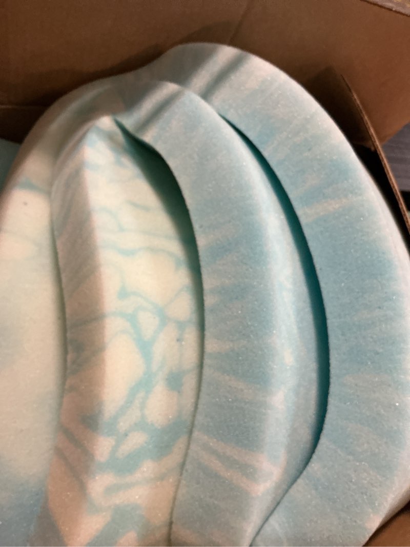 Condition photo showing Good Condition for Best Price Mattress 2 Inch Swirl Gel AeroBreeze Cooling Air Flow Memory Foam Mattress Topper, Dorm Essentials, Twin 2 Inch Twin Swirl