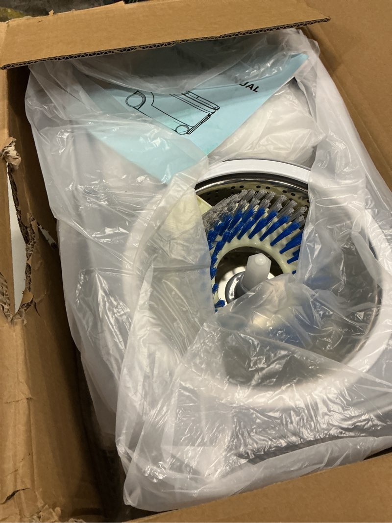 Condition photo showing New/Like New for spin mop bucket deluxe 360 spinning floor cleaning system with 6 microfiber replacement head refills62 extended handle4x wheel for home cleaning"