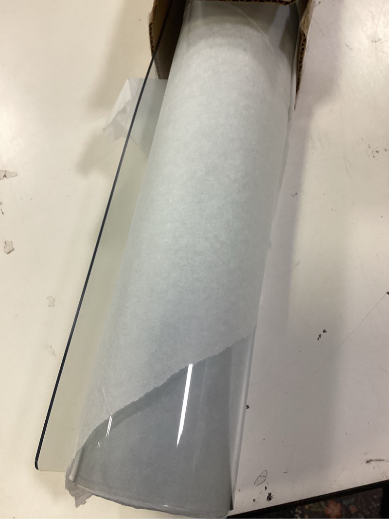 Condition photo showing Good Condition for usa made table protector, 24 x 40 inch, 2mm thick ultra clear smooth vinyl mat for coffee table & work bench 40" x 24" 2mm rectangle crystal