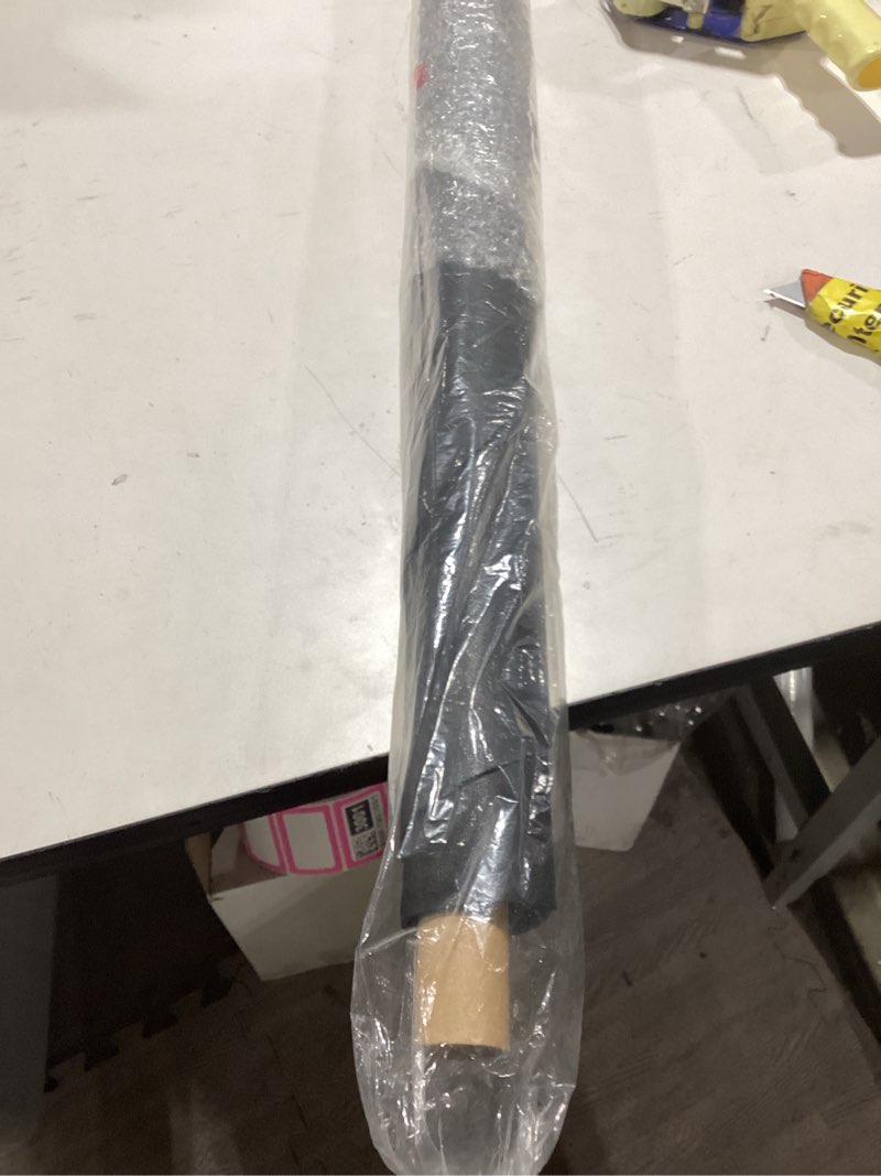 Condition photo showing As Is for Leather Round Table Protector, Dia.42 Inch Dining Table Cover (Light Beige + Light Gray)