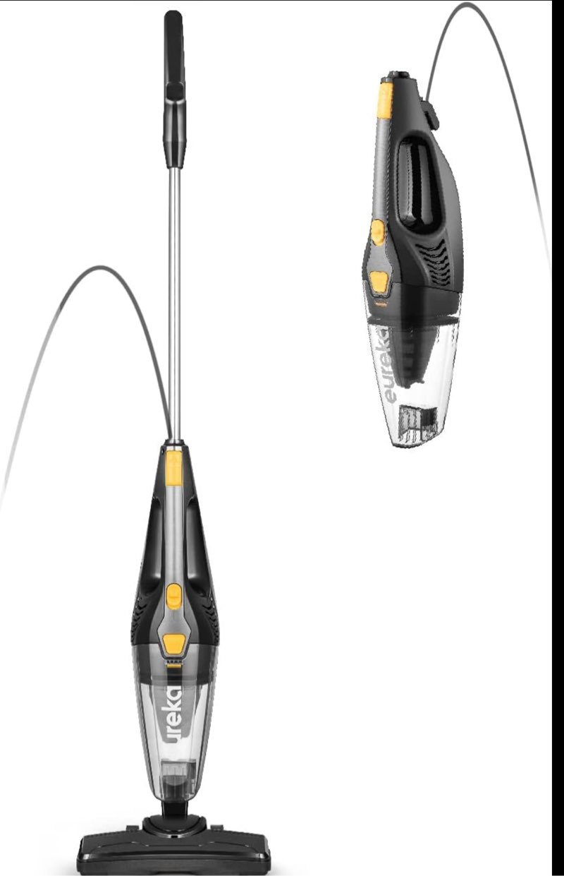 Eureka Blaze Stick Vacuum Cleaner, Powerful Suction 3-in-1 Small Handheld Vac with Filter for Hard Floor Lightweight Upright Home Pet Hair, Dark Black