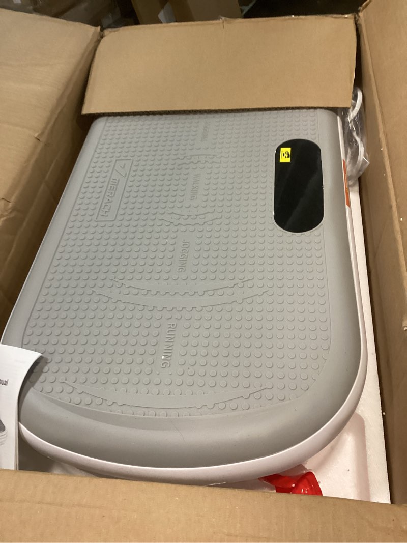 Condition photo showing Good Condition for MERACH Vibration Plate Exercise Machine, Vibration Plate 440 Lbs Capacity, Bluetooth and Silicone Pedal, Stimulate Deep Fat, Vibration Plate for Lymphatic Drainage, Vibrating for Weight Loss White