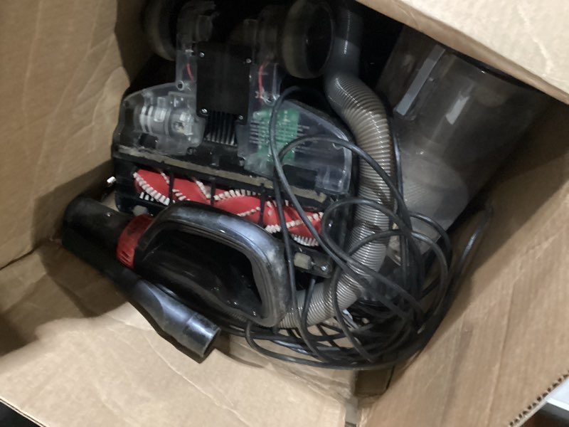 Condition photo showing As Is for *used* Hoover MAXLife Pro Pet Swivel Vacuum Cleaner, Bagless Upright Vac, HEPA Media Filtration, MAXLife System, WindTunnel Technology, Corded Vacuum Cleaners for Home Use