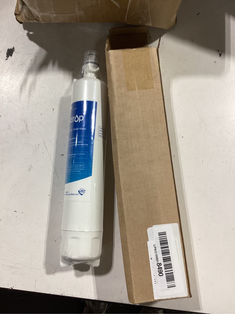 Condition photo showing New/Like New for waterdrop wd-f19c replacement for ge® rpwfe®, rpwf (built-in chip) refrigerator water filter, compatible with gfe28gynfs, gfe28gelds, pfe28kelds, pfe28kynfs, gfd28gelds, pwe23kelds standard-1 pack