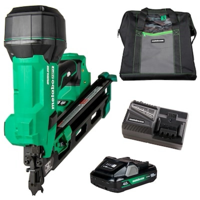 metabo hpt multi-volt 3-1/2-in 30 -degree cordless clip head/roundhead framing nailer (battery