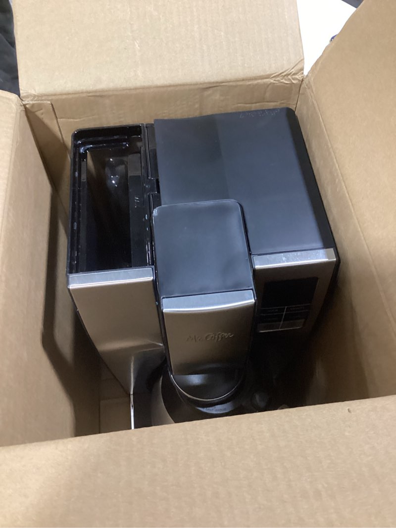 Condition photo showing As Is for Mr. Coffee 10-Cup Programmable Coffee Maker, Insulated Thermal Carafe, Brew Strength Selection, Brew Now or Later, Stainless Steel Stainless Steel 10 Cup Thermal Carafe + Strong Brew