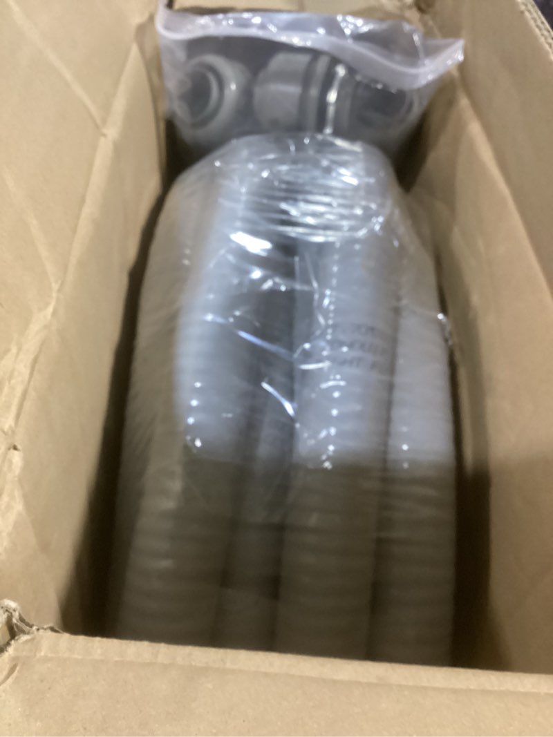 Condition photo showing New/Like New for liquid tight conduit 1-1/4inch 50ft,flexible non-metallic liquid tight flex electrical conduit and connector kit with 5 straight and 3 90-degree conduit connector fittings