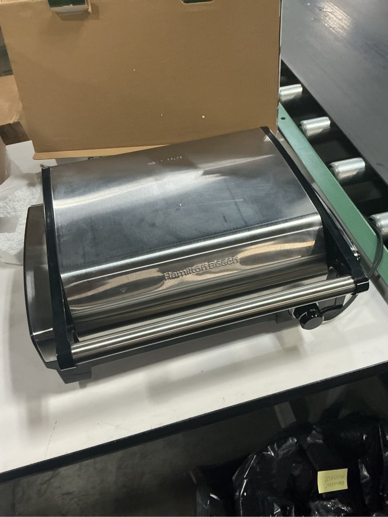 Condition photo showing Good Condition for Cuisinart Griddler Indoor Grill, Panini Press, Sandwich Maker & More, 5-in-1 Grilling, Dishwasher-Safe Nonstick Cooking Plates, GR-4NNAS, Stainless Steel New 5-in-1