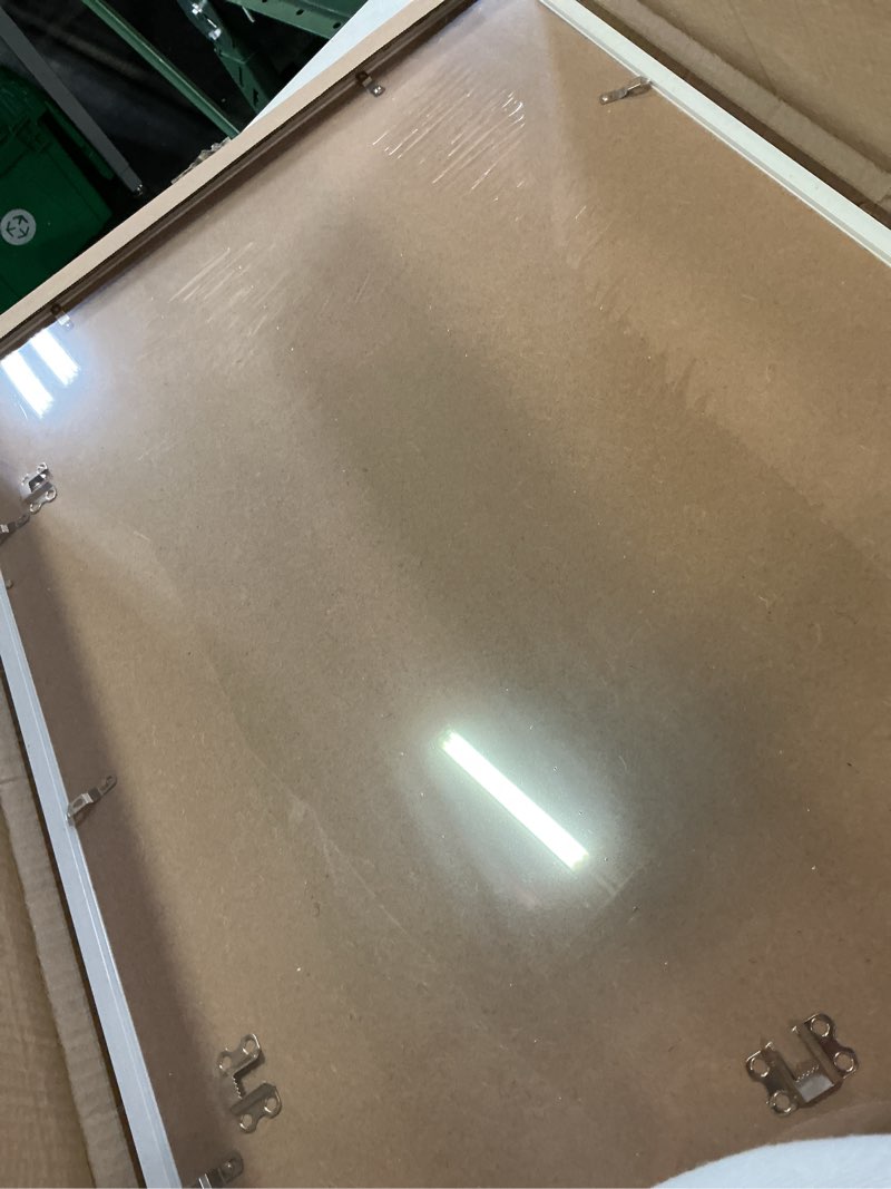 Condition photo showing New/Like New for lavie home 20x28 picture frame for wall display, 20x28 white picture frame with hd plexiglas, 20 x 28 poster frame 1 pack, display frame for vertical or horizontal, classic collection white 20x28 1