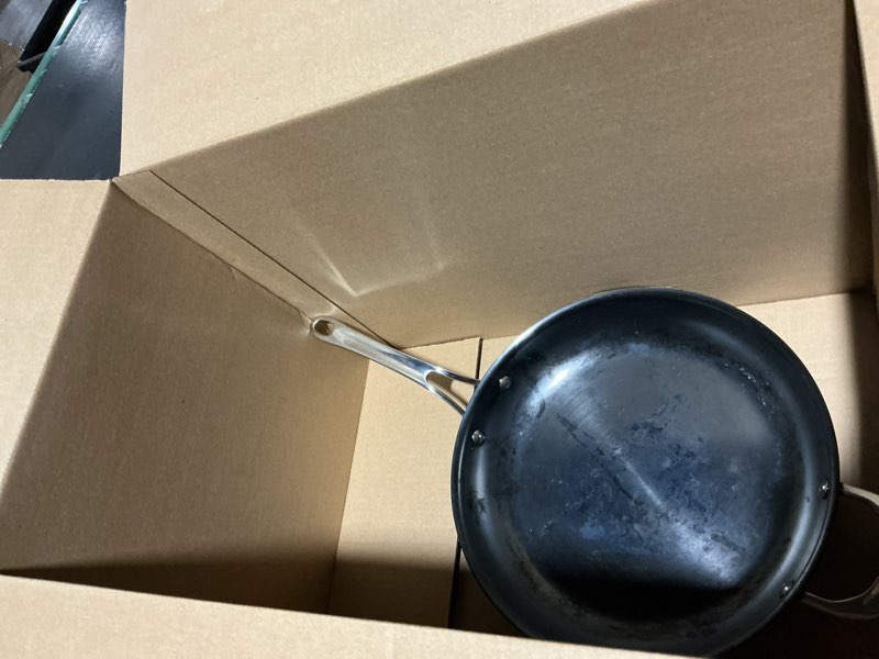 Condition photo showing Good Condition for Anolon Everlast N2 Carbon Steel Frying Pan/Skillet with Helper Handle Compatible with All Cooktops, Metal Utensil Safe, 12 Inch - Black Skillet w/ Helper Handle (12")