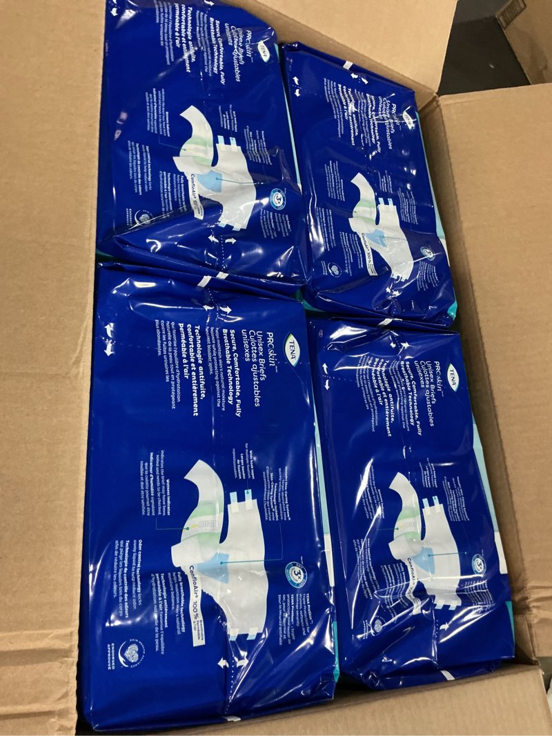 Condition photo showing New/Like New for tena incontinence adult diapers, maximum absorbency, disposable briefs, proskin - large - 56 ct large 56