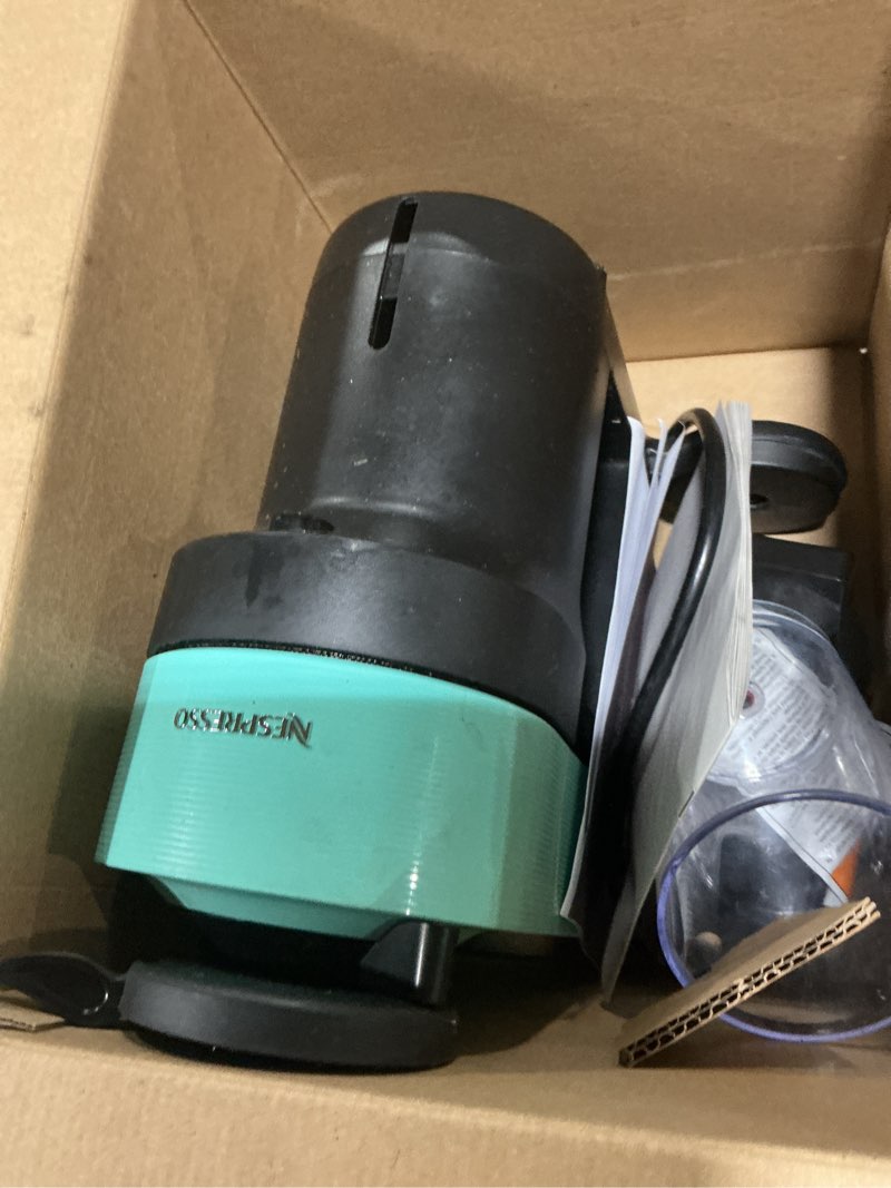 Condition photo showing As Is for Nespresso Vertuo Pop+ Coffee and Espresso Maker by Breville, Aqua Mint: Freestanding, 12 Capsules, Automatic Shut-Off