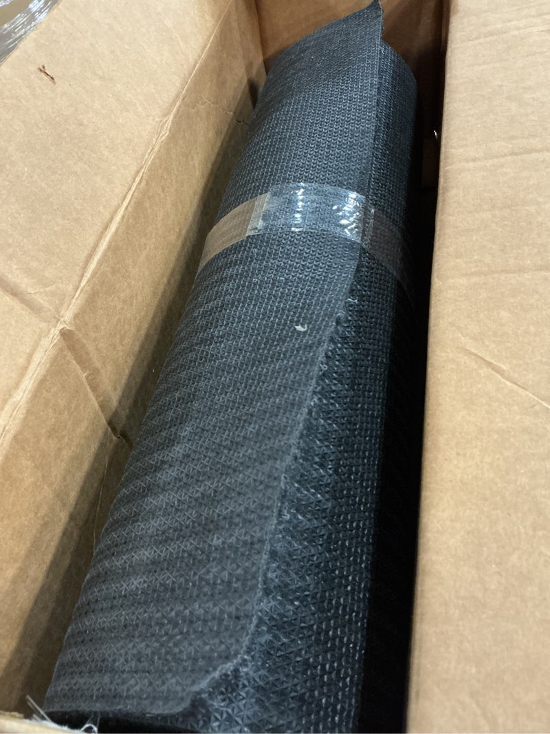 Condition photo showing Good Condition for Ottomanson 2' x 16' Hallway Runner with Scraper Pile Extra Durable Non-Slip Rug Mat for Indoor & Outdoor Use - Ideal for Kitchen, Entryway, Patio & Garage - High-Traffic Carpet, Black Black 700s Series 2' x 16' (Runner)