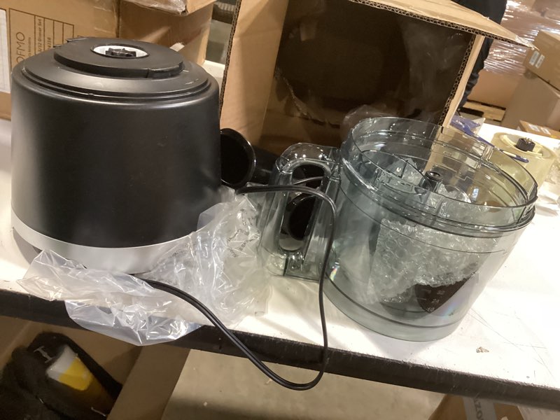 Condition photo showing Good Condition for newbulig food processor 10.5 cup, vegetable choppers with slicing shredding chopping kneading, dishwasher safe, food grinder, stainless steel blades, for smoothie fruit dough, 2.6qt black 8.35"l * 10.04"w * 15.94"h
