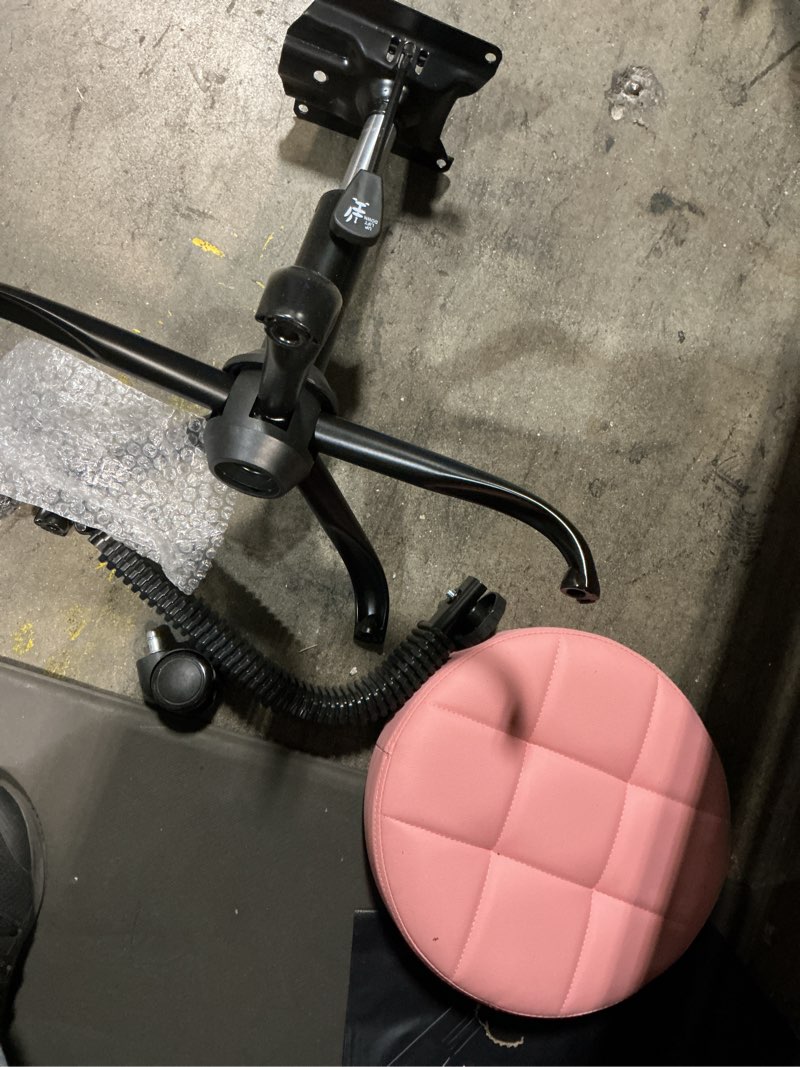 Condition photo showing As Is for (incomplete ) bftou round stool with back for work spa shop home massage height adjustable swivel stool chair with