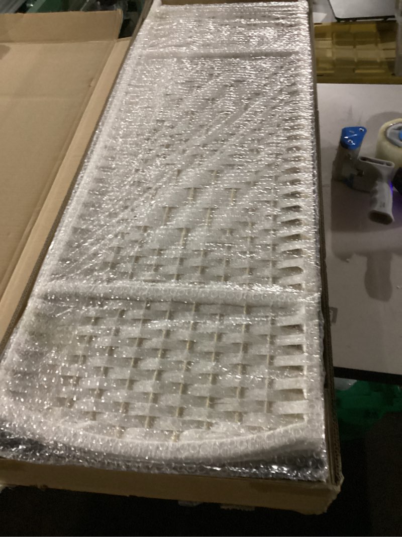 Condition photo showing New/Like New for 6 Panel Rattan Divider Short Room Partition Screen,Double Sided Folding Divider for Room Separation,White,47.2" H x 94.5" W White 6 Panel