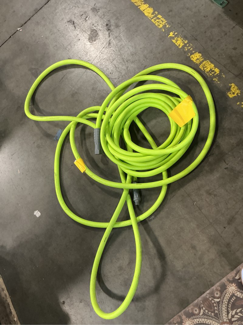 Condition photo showing As Is for flexzilla air hose, 1/2 in. x 50 ft., 1/2 in. mnpt fittings, heavy duty, lightweight, hybrid, zillagreen - hfz1250yw4