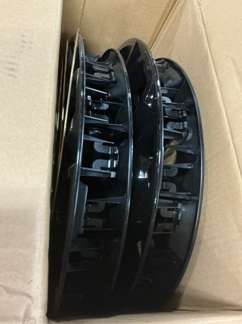 Condition photo showing Good Condition for 16 inch hubcaps compatible with 2015-2023 ford transit 150 250 350 350hd factory steel wheels, snap-on wheel covers, durable abs replacement hubcaps set of 4 (black)