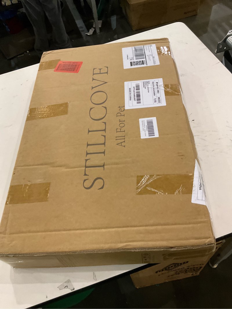 Condition photo showing As Is for Small Cat Tree Tower, Indoor Cat House Condo with Hideaway Bed Cave & Toy, Modern Cube Castle for 1-2 Kittens