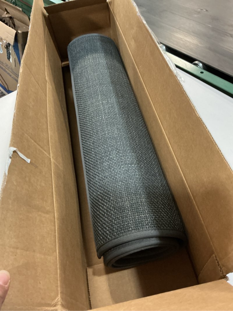Condition photo showing Good Condition for lumi ultra thin indoor door mat for entrance 24"x36", non slip entryway mat, low profile doormat, unique herringbone design carpet for inside, patio, porch, gray grey 24"x36"