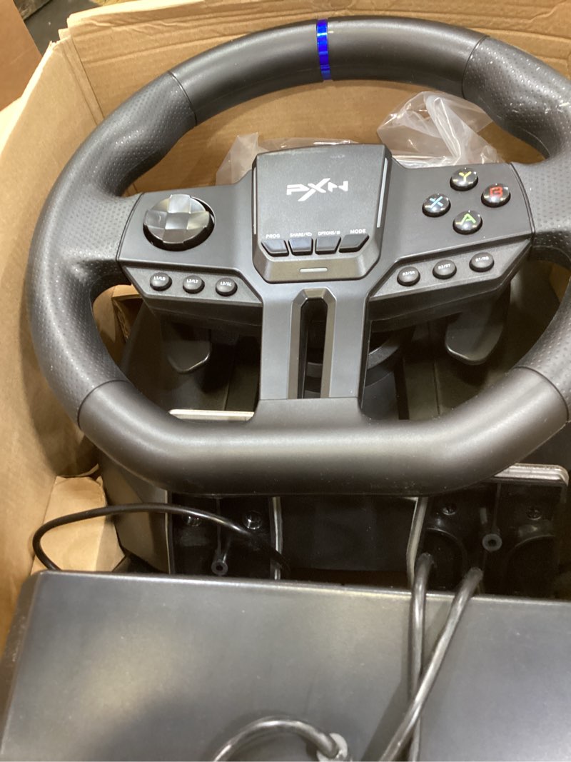 Condition photo showing Good Condition for pxn gaming steering wheel - 270/900° v900 gen2 sim racing wheel with pedals paddle shifter - for xbox one,series s|x, pc, ps4, switch