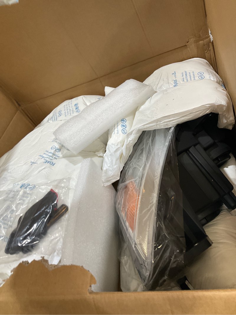 Condition photo showing Good Condition for fit for 2011-2023 peterbilt 579 587 class 8 truck projector headlight headlamp chrome housing assembly (silver halogen, pair) pair silver halogen