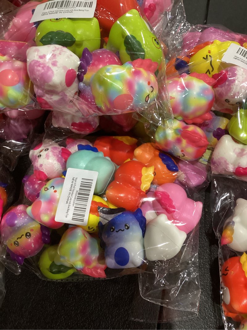 Muyiz 24 Pack Valentines Cards with Slow Rising Toys