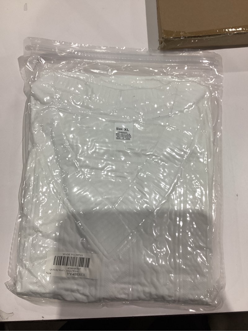 Condition photo showing New/Like New for Mens Casual Sweaters Textured Pullover V Neck Sweater Pullover Long Sleeve Lightweight Sweaters Sweatshirts Top White X-Large