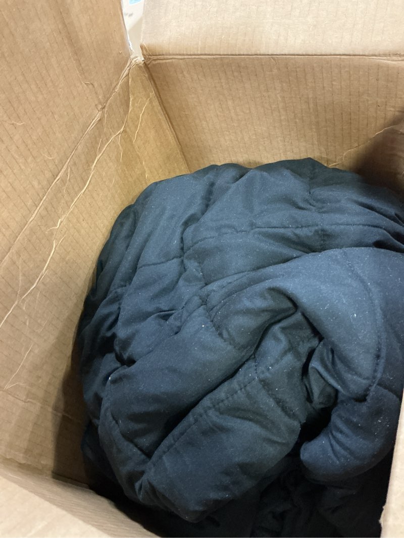 Condition photo showing As Is for HomeSmart Weighted Blanket 40lbs, Queen Size, Extra Heavy Weighted Blanket for Adults, Black Black Queen | 40lbs