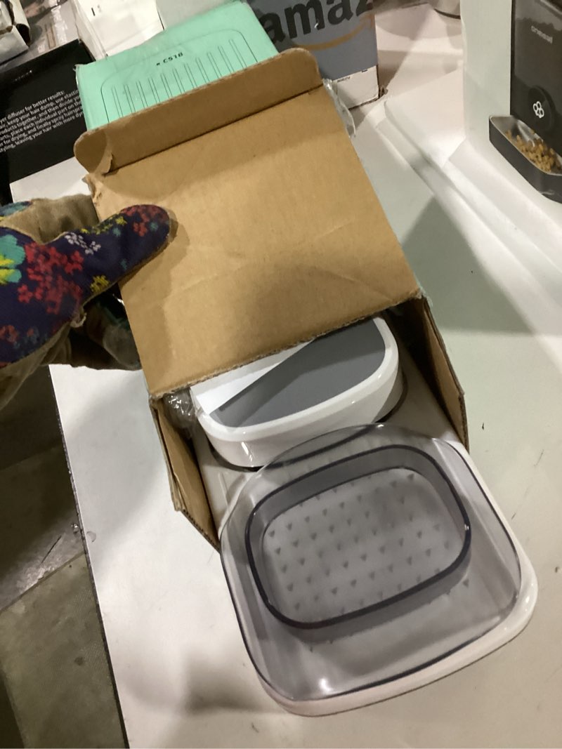 Condition photo showing New/Like New for KEOUKE 8-in-1 Vertical Vegetable Chopper Mandoline Slicer with Container White - Safe Tap Out Dicer with Hand Guard for Kitchen Easy Food Prep, Onion Potato Veggie Fruit 8 IN 1