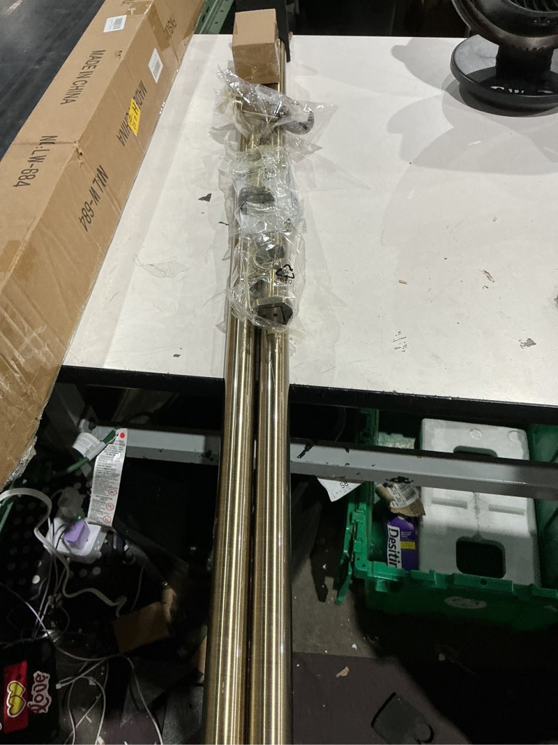 Condition photo showing Good Condition for heavy duty curtain rods,1 1/4" large diameter premium nonadjustable curtain rod,96in/8ft custom window treatment rods with durable aluminum brackets and end caps,antique bronze finish antique bronze 96in/8ft