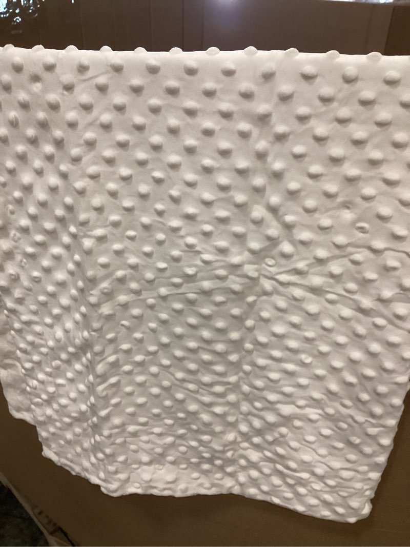 Condition photo showing Good Condition for david's kids micro fleece minky baby blanket for girls with double layer and soothing raised dots, breathable and soft lightweight receiving blanket for newborns 30x40 inches, cream cream 30''x40''