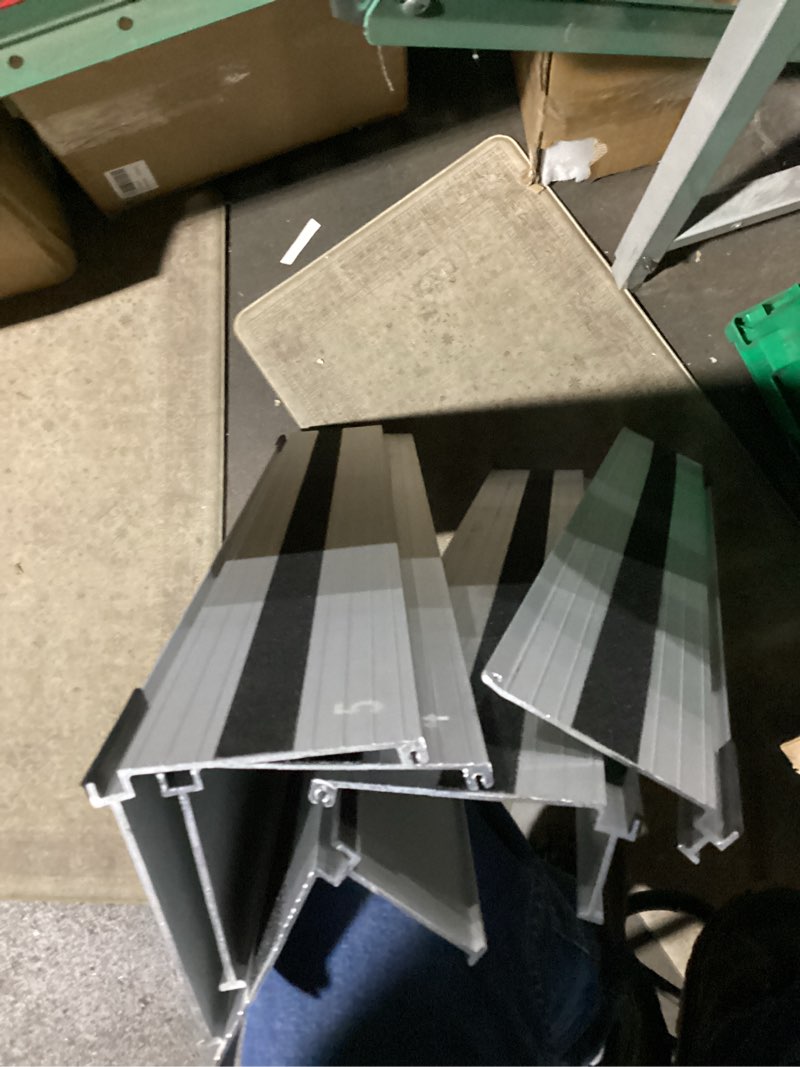 Condition photo showing Good Condition for nuvium 6" rise threshold ramp, aluminum door entry ramp for wheelchairs, 800lbs load capacity, adjustable temporary or permanent ramps for scooters, walkers, canes, crutches