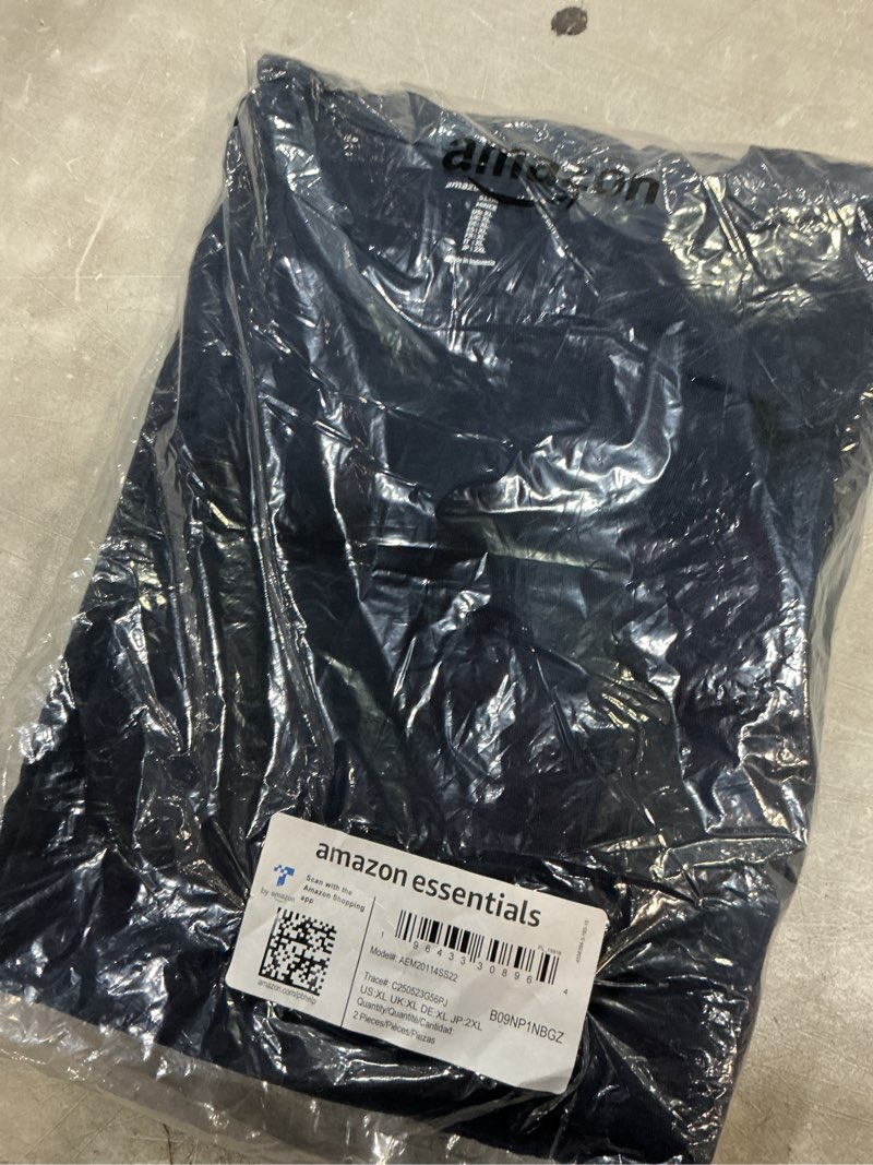 Condition photo showing Good Condition for Amazon Essentials Men's Short Sleeve T-Shirts, Slim-Fit, Crewneck, Pack of 2 X-Large Navy