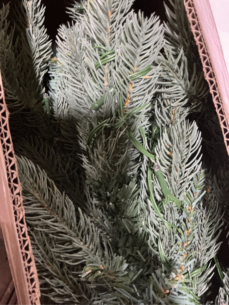 Condition photo showing Good Condition for 4 Ft Pre-Lit Artificial Christmas Tree, w/ 150 LED Warm Lights, 475 PE&PVC Mixed Branch Tips, Faux Xmas Tree for Home, Office, Party Decoration, Easy Assembly, Metal Hinges & Foldable Base