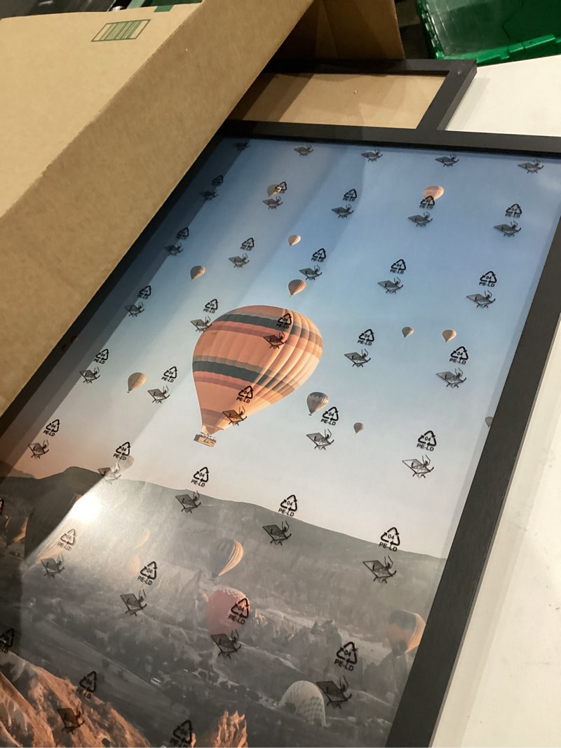 Condition photo showing Good Condition for 15x22 Picture Frame for Poster Photo Picture, Horizontal and Vertical Formats for Wall Hanging, 15 x 22 Wall Gallery Poster Photo Frame for 15 by 22 Photos Posters, Black Black 15x22 inch