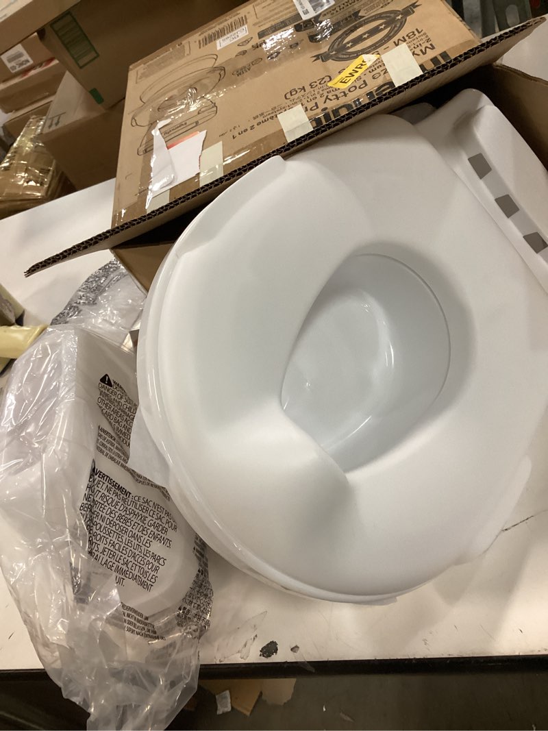 Condition photo showing Good Condition for Summer Infant by Ingenuity My Size Potty Pro in White, Toddler Potty Training Toilet, Lifelike Flushing Sound, for Ages 18 Months+, Up to 50 Pounds