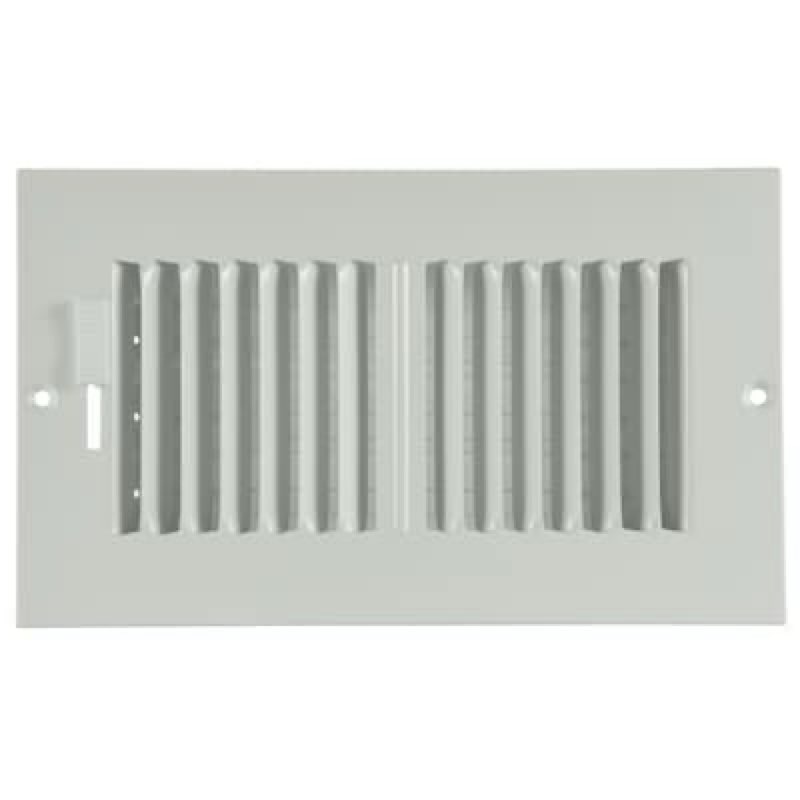 Condition photo showing Good Condition for reliabilt 10-in x 4-in 2-way steel white sidewall/ceiling register