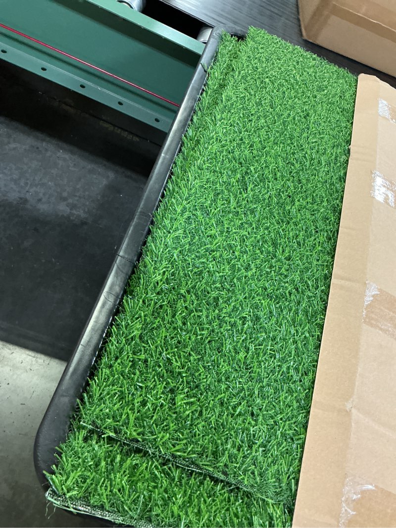 Condition photo showing Good Condition for dog grass pad with tray,30x20 in dogs potty tray with 2-pack upgraded replacement artificial grass,dog litter box for pet training,indoor portable pottys pet toilet